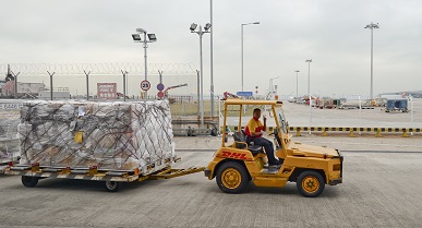 DHL在香港國際機場設有中亞區樞紐中心，每日須處理大量出入口貨件。