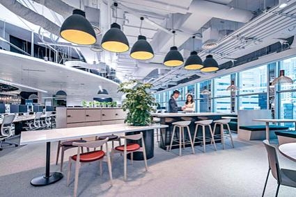 恒生中環總行在今年初啟用的數碼樓層,全面體現了hot-desking做法。