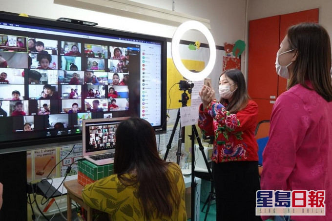 「賽馬會幼稚園數碼能力優化計劃」支援學校應付教育新常態 ,將惠及近7成幼稚園。受訪者提供