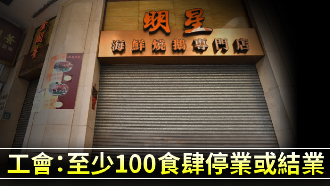 明星酒家等食肆先後宣布暫時停業。資料圖片