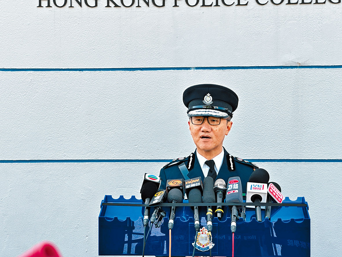 警務處處長蕭澤頤結業會操後指出,本港防騙工作初步見效。